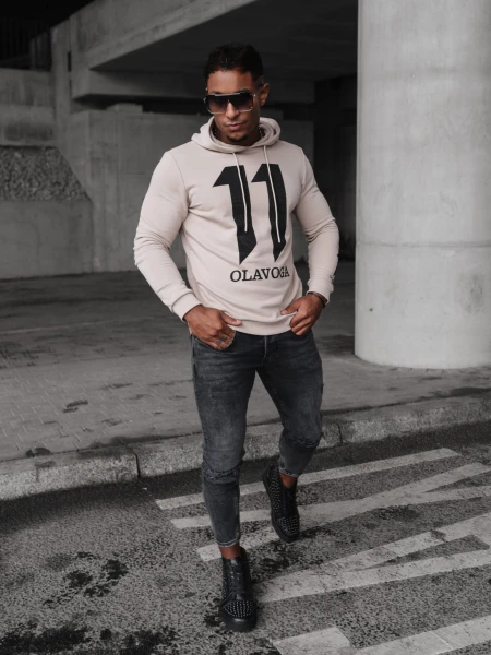Bluza unisex OLAVOGA NUKUS 2023 beż -  maWer Fashion