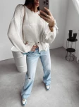 Sweter damski OLAVOGA MILEY 2024 biały – maWer Fashion