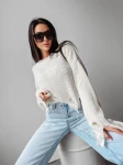 Sweter damski OLAVOGA MILEY 2024 biały – maWer Fashion