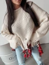 Sweter damski OLAVOGA MILEY 2024 beż – maWer Fashion