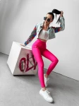 Legginsy damskie OLAVOGA COCO 2024 neon róż -  maWer Fashion
