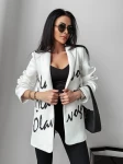 Marynarka damska OLAVOGA OREGA 2024 ecru  -  maWer Fashion