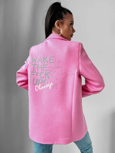 Marynarka damska OLAVOGA OREGA 2024 róż  -  maWer Fashion