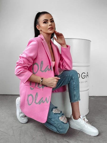 Marynarka damska OLAVOGA OREGA 2024 róż  -  maWer Fashion