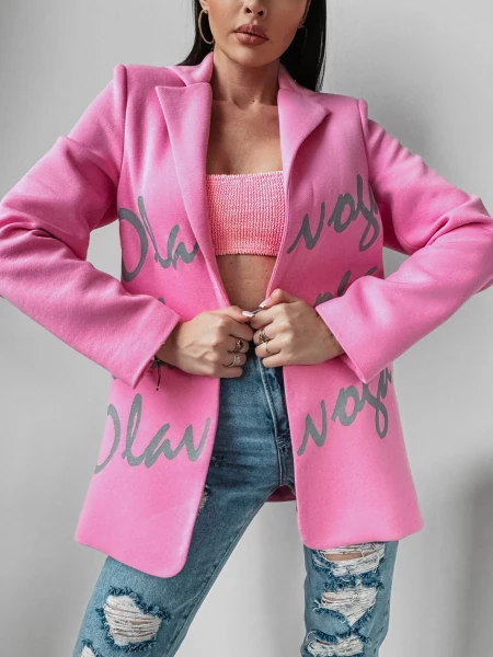 Marynarka damska OLAVOGA OREGA 2024 róż  -  maWer Fashion
