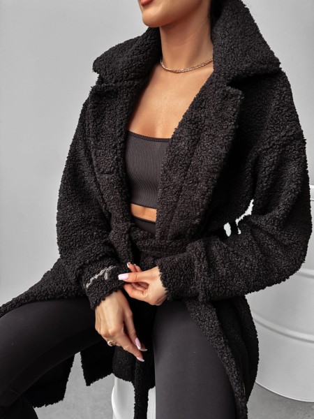 Płaszcz damski OLAVOGA COEL 2024 czarny  -  maWer Fashion