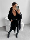 Płaszcz damski OLAVOGA COEL 2024 czarny  -  maWer Fashion