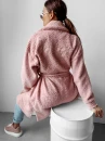 Płaszcz damski OLAVOGA COEL 2024 pudrowy róż  -  maWer Fashion