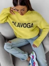 Sweter damski OLAVOGA COFFEE 2024 limonka  -  maWer Fashion