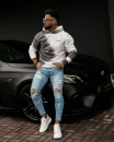 Bluza męska OLAVOGA SPLASH 2024 ecru  -  maWer Fashion