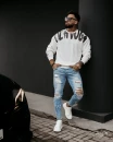 Bluza męska OLAVOGA GRAFFITI 2024 ecru  -  maWer Fashion