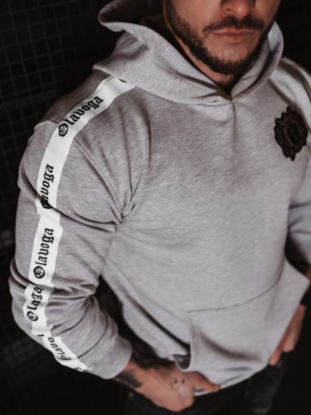 Bluza męska OLAVOGA BALANCE 2024 jasny szary melanż - maWer Fashion