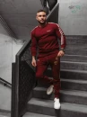 Komplet męski  OLAVOGA STRIPES MEN 2024 bordo - maWer Fashion