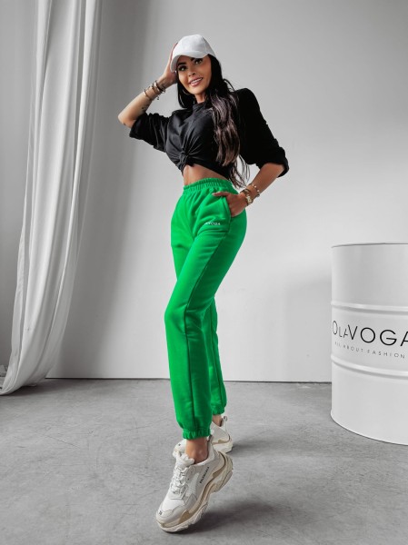 Spodnie damskie OLAVOGA AMBROS 2024 zielone – maWer Fashion