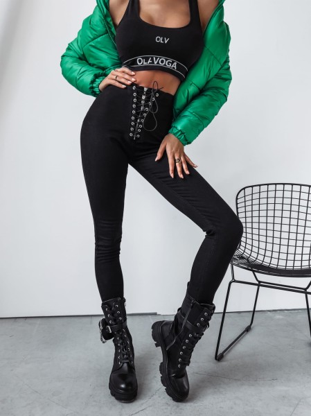 Spodnie damskie OLAVOGA LEA 2024 czarne  – maWer Fashion