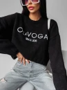 Sweter damski OLAVOGA KARO 2024 czarny  – maWer Fashion