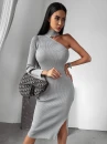 Sukienka OLAVOGA NALI 2024 grafitowa  – maWer Fashion