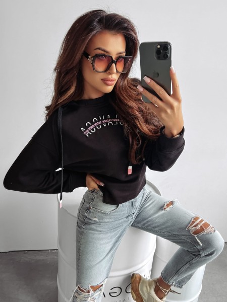 Bluza damska OLAVOGA CARNATION 2024 czarna  –  maWer Fashion