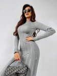 Sukienka OLAVOGA BITSY 2024 szara  –  maWer Fashion