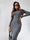 Sukienka OLAVOGA BITSY 2024 grafit  –  maWer Fashion