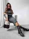 Sukienka OLAVOGA BITSY 2024 grafit  –  maWer Fashion