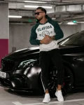 Bluza męska OLAVOGA DIVERSE 2024 szaro - zielona - maWer Fashion