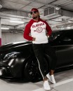 Bluza męska OLAVOGA DIVERSE 2024 ecru - czerwony -maWer Fashion