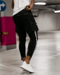 Spodnie męskie OLAVOGA FLISS 2024 czarne - maWer Fashion