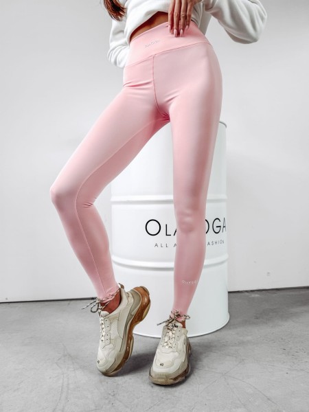 Legginsy damskie OLAVOGA LARS pudrowy róż - maWer Fashion