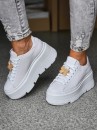 Buty damskie sneakersy FARFALLA 1797 białe  - maWer Fashion