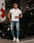 T-shirt męski OLAVOGA OVG biały - maWer Fashion