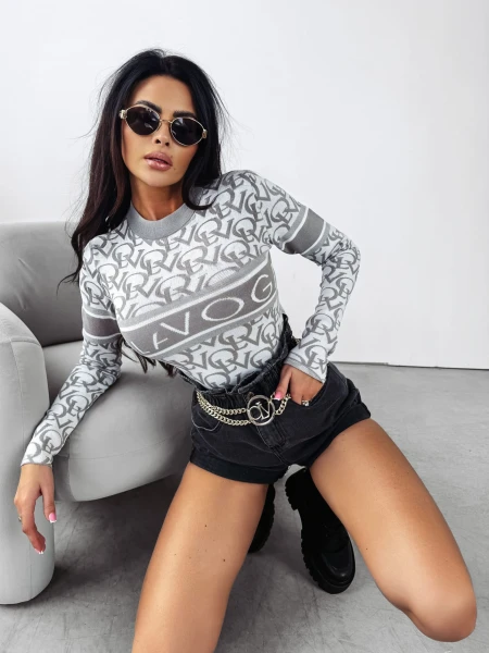 Body OLAVOGA TESS jasny szary – ecru  -  maWer Fashion