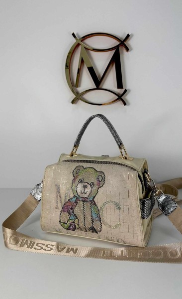 Torebka kuferek z misiem MASSIMO CONTTI  - maWer Fashion