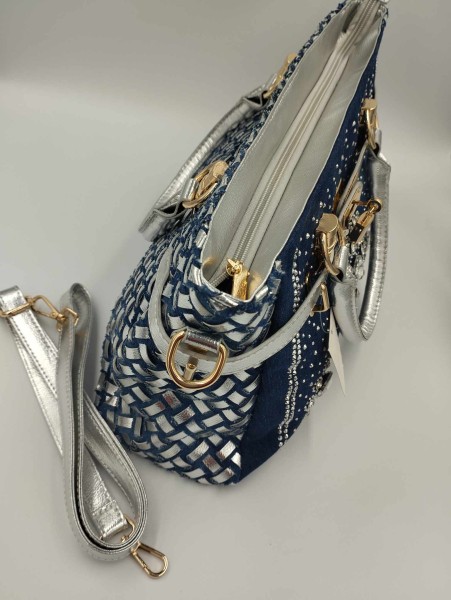 Torebka shopper z kryształami MASSIMO CONTTI - -maWer  Fashion