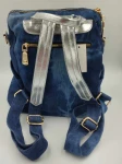 Torebko plecak z kryształami jeans MASSIMO CONTTI  - maWer Fashion