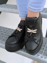 BUTY DAMSKIE SNEAKERSY FARFALLA 1812 czarne - maWer Fashion