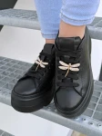 BUTY DAMSKIE SNEAKERSY FARFALLA 1812 czarne - maWer Fashion