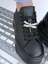 BUTY DAMSKIE SNEAKERSY FARFALLA 1812 czarne - maWer Fashion