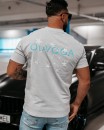 T-shirt męski OLAVOGA GALAXY jasny  szary - maWer Fashion