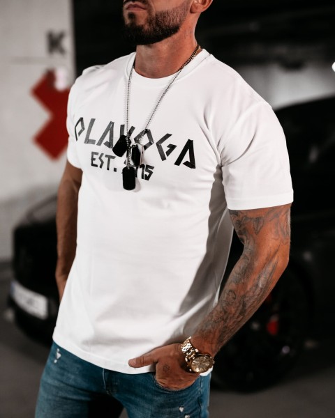 T-shirt męski OLAVOGA GRECOS MEN ecru – maWer Fashion