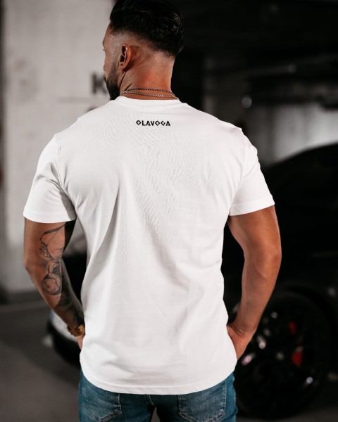 T-shirt męski OLAVOGA GRECOS MEN ecru – maWer Fashion