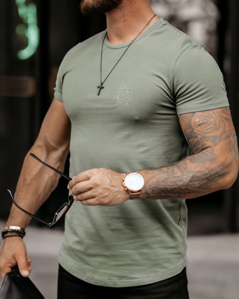 T-shirt męski OLAVOGA CAMEO 2023 khaki – maWer Fashion