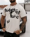 T-shirt męski OLAVOGA DRIP beż – maWer Fashion