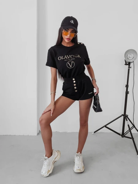 Spodenki damskie OLAVOGA CHERRY czarne – maWer Fashion