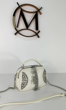 Torebka kuferek Massimo Contti ecru 