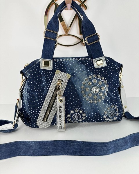 Torebka shopper jeansowa MASSIMO CONTTI - mawer Fashion