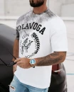 T-shirt męski OLAVOGA FORCE biało - szary – maWer Fashion