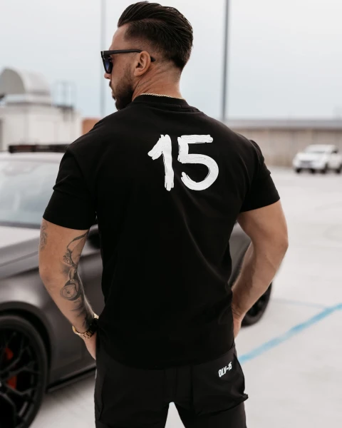 T-shirt męski OLAVOGA SCUPLT czarny  – maWer Fashion
