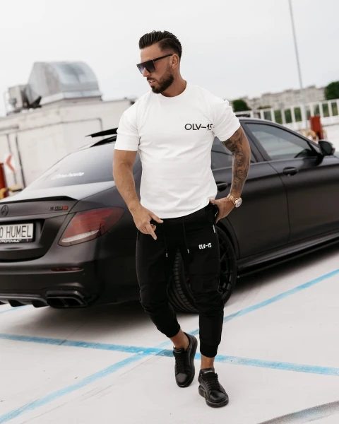 T-shirt męski OLAVOGA SCUPLT ecru  – maWer Fashion