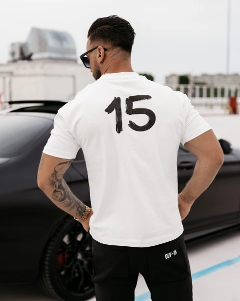 T-shirt męski OLAVOGA SCUPLT ecru  – maWer Fashion